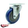 Service Caster 4 Inch Blue Polyurethane Wheel Swivel Top Plate Caster SCC-20S414-PPUB-BLUE-TP2
